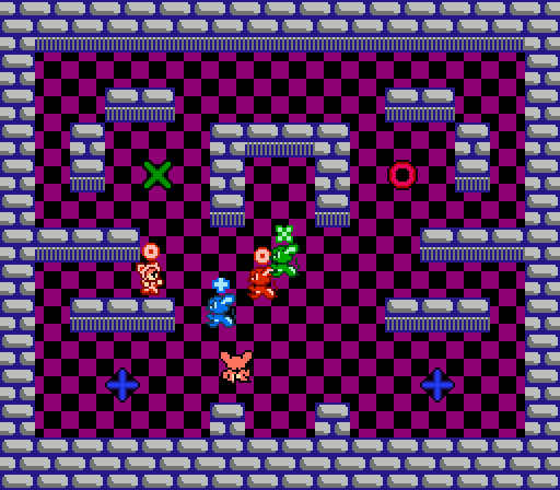 An early development screen of Aspect Star N showing an unexpected fourth enemy