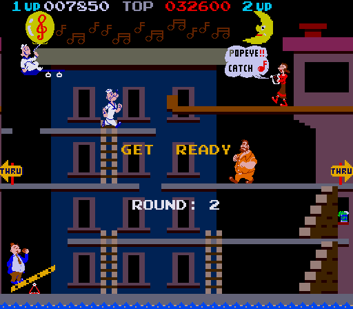 The second level, with music notes and buildings