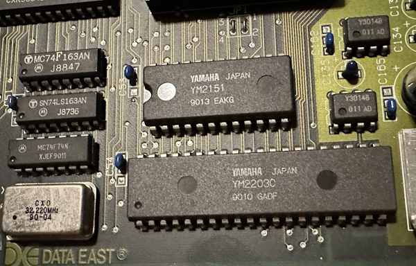 Two YAMAHA-branded synthesizer chips