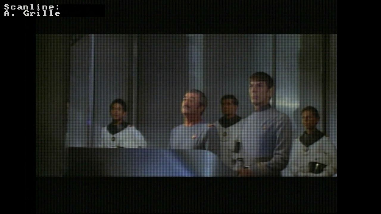 Aperture grille on top of a scene from Star Trek I