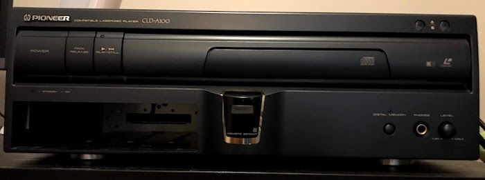 The Pioneer CLD-A100 without a pack installed