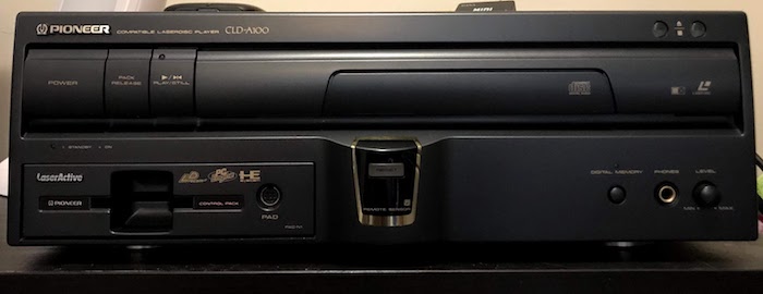 The Pioneer CLD-A100 with a NEC PAC N-1 pack installed