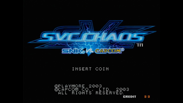 SvC Chaos title screen