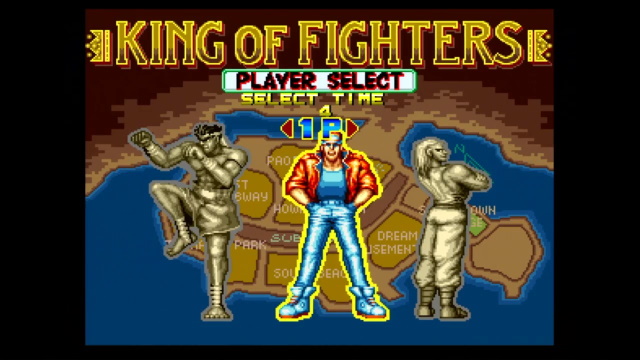 Fatal Fury character select showing three characters