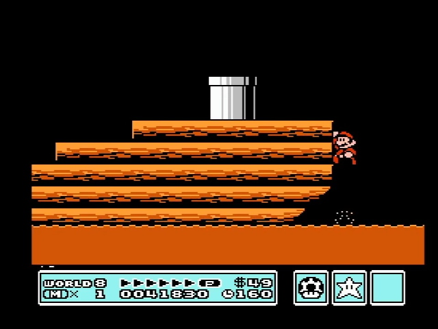 Mario 3. The sidebar is separated by some glitchy line, which reveals the secret