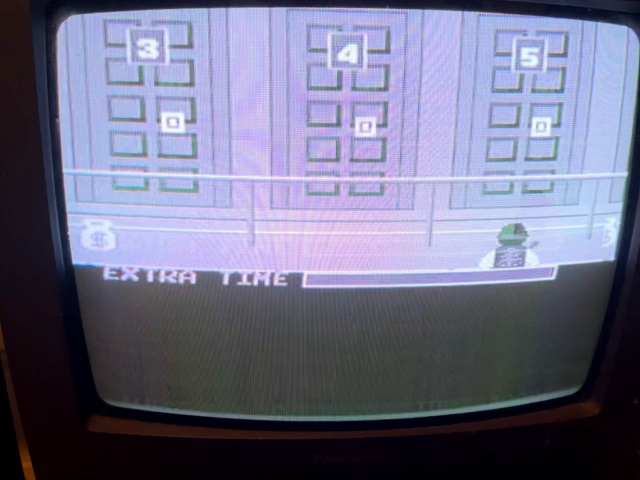 Bank Panic running on a composite NTSC TV, again