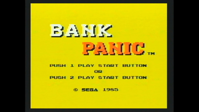 Bank Panic, finally running its title screen