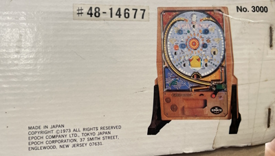 Side of the box with a 1973 date