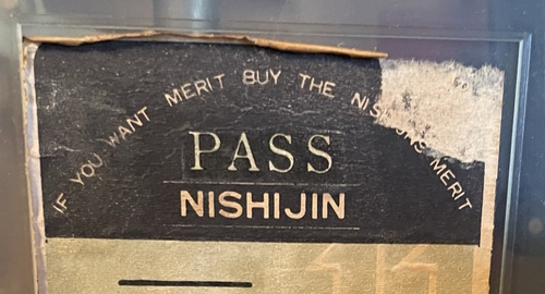 Worn out inspection sticker, PASS - IF YOU WANT MERIT, BUY THE NISHIJIN'S MERIT