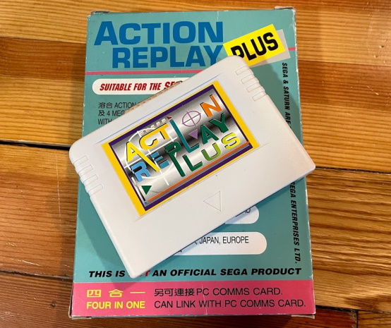 Action replay 4-in-1 showing the cartridge