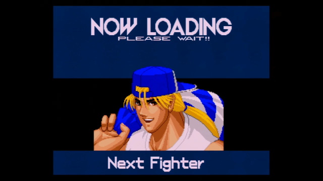 Real Bout Special loading screen, with a blue Terry Bogard