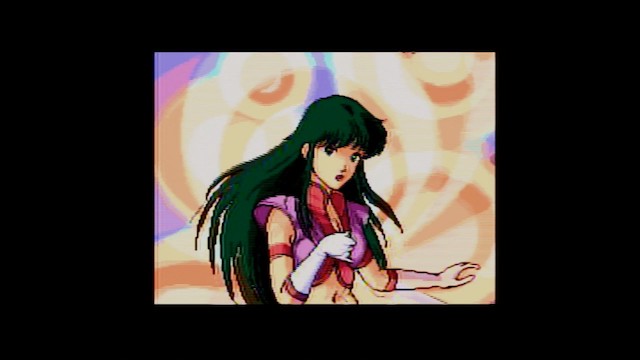 The Mega CD version of Time Gal running on the LaserActive