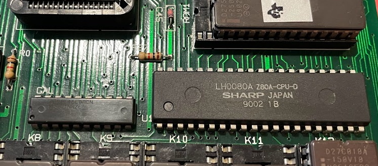Super Game by Seo Jin board showing a sharp Z80