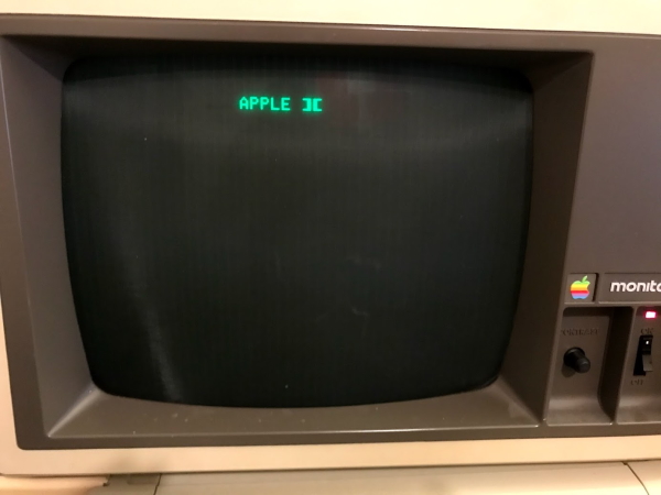 The standard Apple II boot screen. Nothing's changed