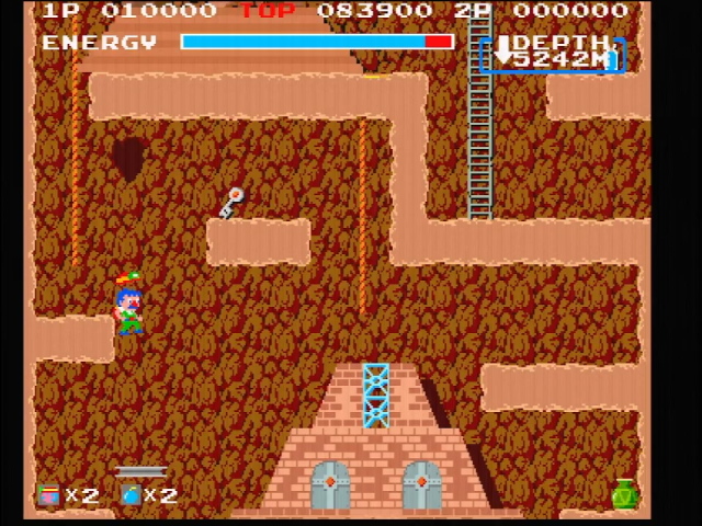 Spelunker arcade gameplay. Spelunker guy falls