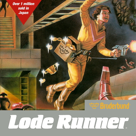 Lode Runner box art with 'Over 1 Million Sold in Japan'