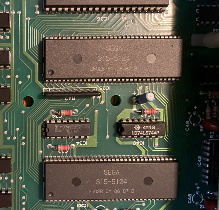 Two VDPs on the System E circuitboard