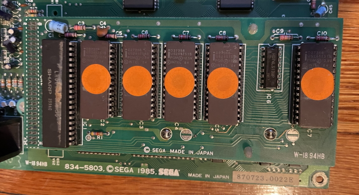 Cartridge on the System E motherboard