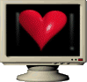 A GIF with a CRT and a pulsing heart