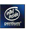 Intel Pentium logo, peek inside to see the spiral