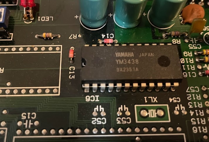 A dual inline package through-hole chip