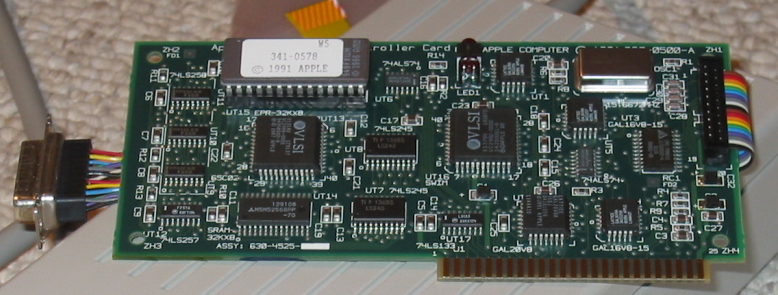 The 3.5 Floppy Controller Card. Note the onbopard 65C02 CPU