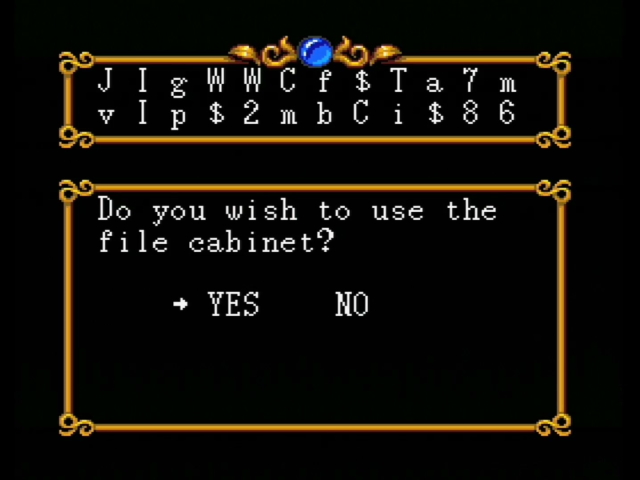 24 character password, or the option to use the file cabinet