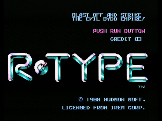 R-Type 1 title screen
