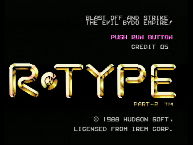 R-Type 2 title screen