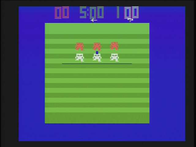 Atari football on 2600, in color with players