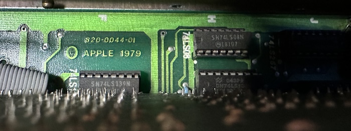 Apple II motherboard serial number