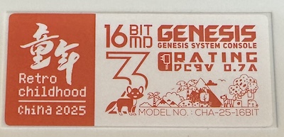 Genesis - Genesis System Console is a very Sega phrasing, honestly Retro Childhood 2025 - 16-Bit MD - Genesis Genesis System Console - Rating DC9V 0.7A - Model No: CHA-25-16BIT