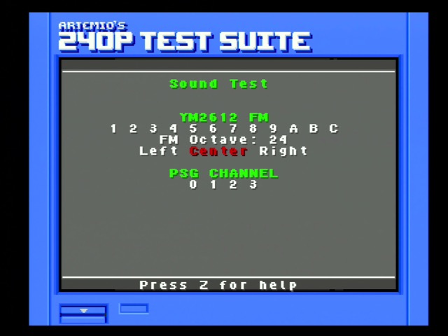 taking 'sound test' a little too literally 240p Test Suite audio test