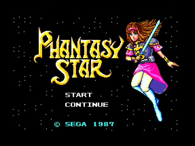 Phantasy Star title screen. (C) SEGA 1987