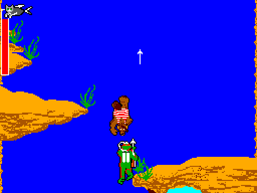Alf floats in front of a spearman. There is no visual collision.