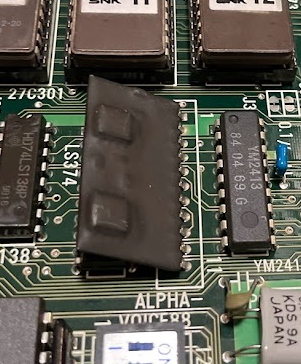 A potted chip attached on one side, labeled ALPHA-VOICE88 by the board.