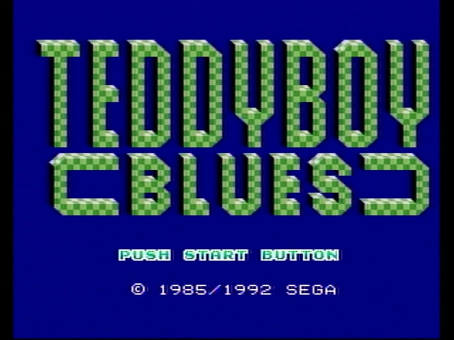 Teddy Boy Blues title screen on Genesis.