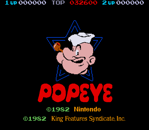 Popeye title screen
