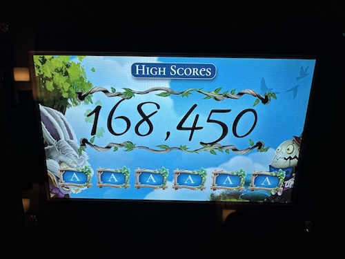 not a great score, but a great number of characters The screen, lighting up an otherwise dark room