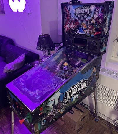 the glimpse into Nicole land The Alice pinball machine