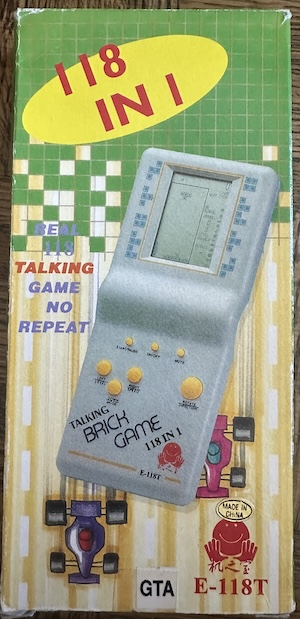 but I don't speak Chinese The Talking Brick Game 118 in 1 packaging