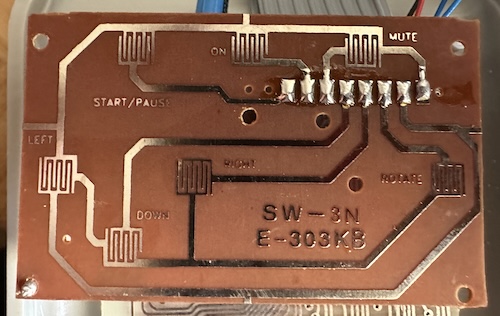 slightly more rigid The buttons PCB