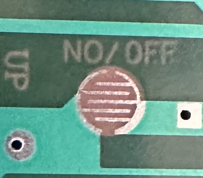 do you want off, or no off A pad labeled NO/OFF