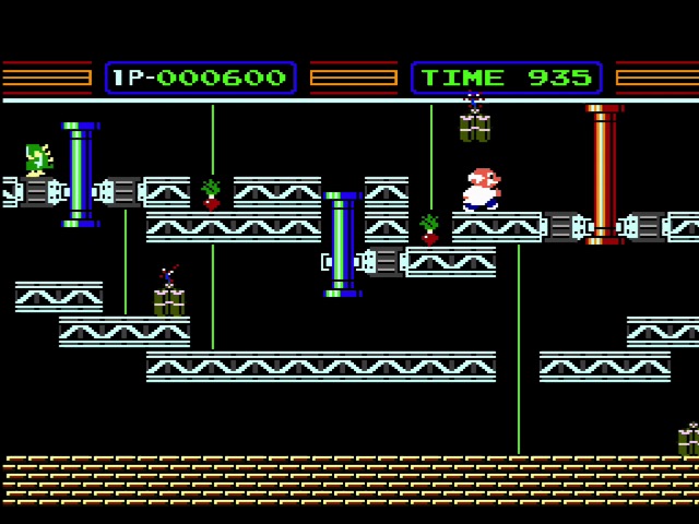 Gyromite gameplay, moving columns even though I have no R.O.B.