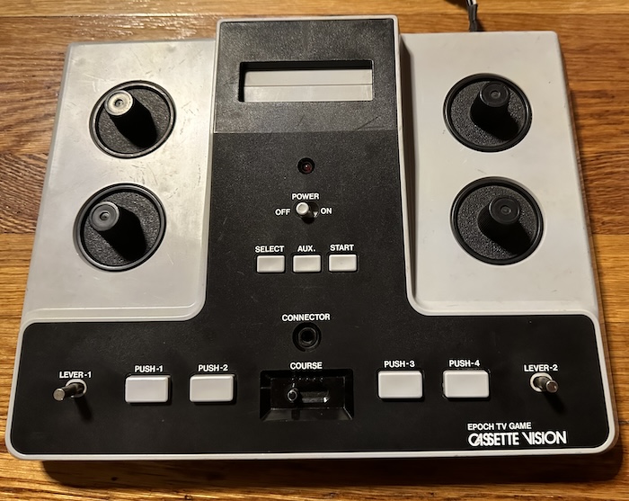 The cassette vision, with an array of dials, buttons, and levers