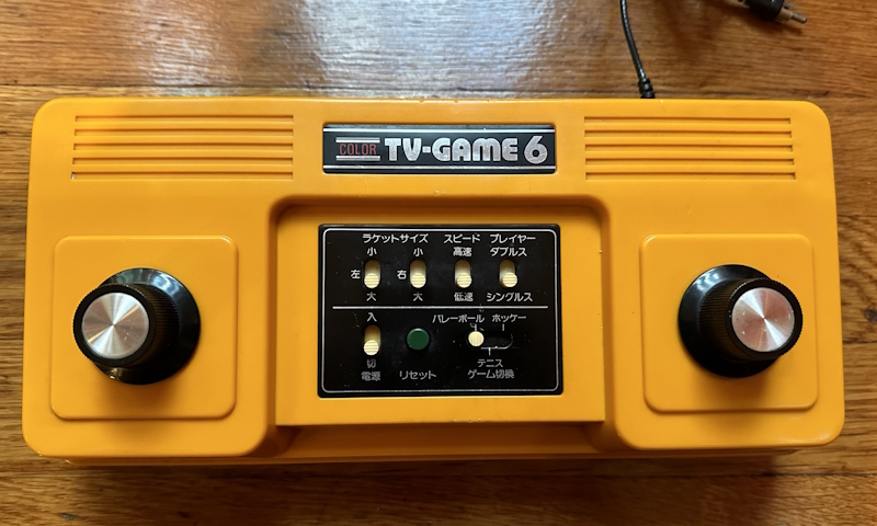A Color TV Game 6, in brilliant yellow, with built-in controls