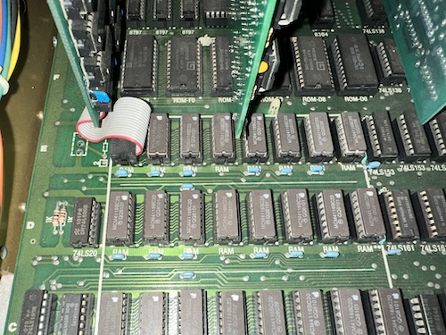Rows of RAM chips