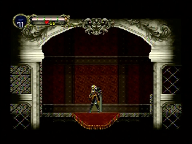 Castlevania: Symphony of the Night playing on Sega Saturn