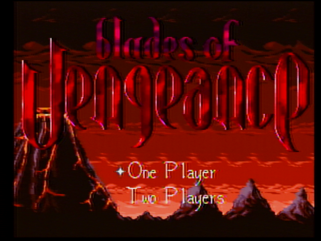 Blades of Vengeance title screen