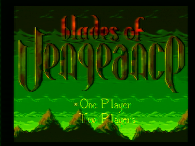 Blades of Vengeance title screen